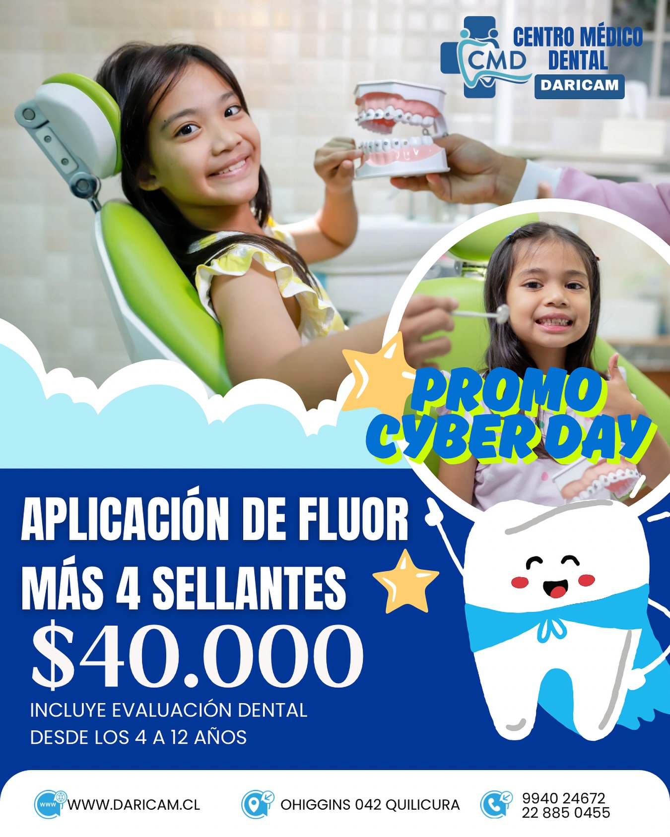 🦷 Para los más pequeños de la casa 🏠
🪥 Protégelos y tráelos a tiempo a una cita dental 😄#daricam #quilicura #centrodental #centromedico #sellantes #kids #niños #dientessanos